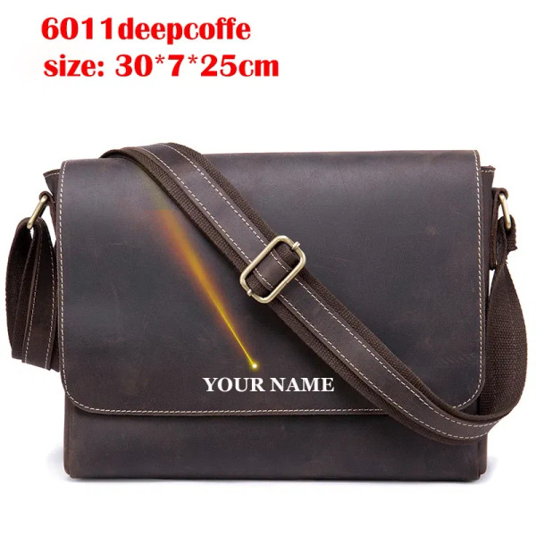 Color: Gold, Ships From: CHINA - WESTAL Crazy Horse Leather Men's Briefcases Laptop Bag Office Bags F640-12000023213460593