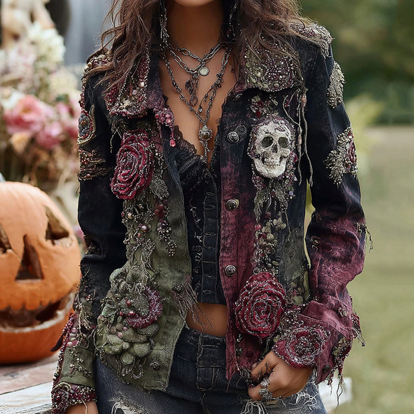 Color: SJWWTJK01091908, Size: XL - 3D Digital Print Fashionable High-Street Denim Jacket Q119-CJYD271795753AZ