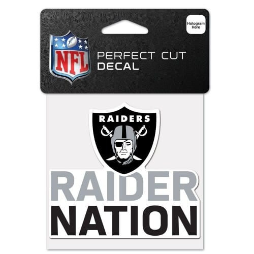 Las Vegas Raiders Decal 4x4 Perfect Cut Color Slogan - Special Order Z157-9416604551