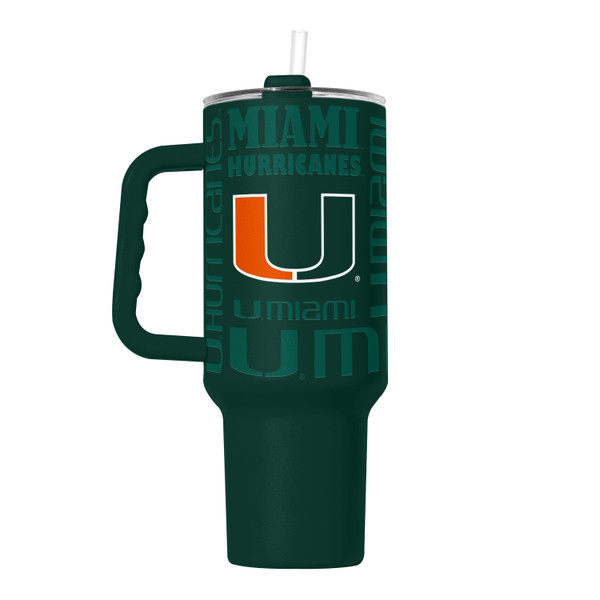 Miami Hurricanes Tumbler 40oz Powder Coat Replay Z157-9738143812