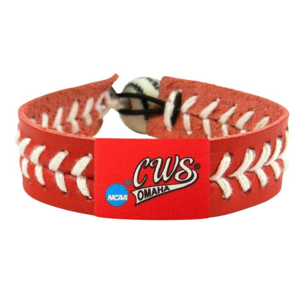 College World Series Bracelet Classic Baseball Logo Red CO Z157-4421407547