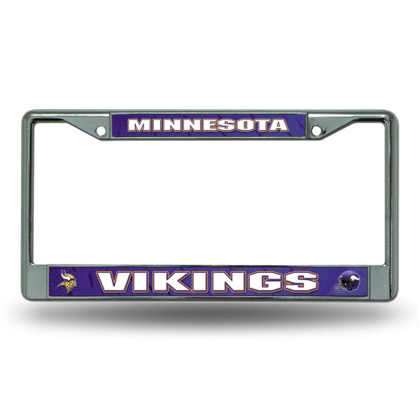 Minnesota Vikings License Plate Frame Chrome Printed Insert Z157-1140702662