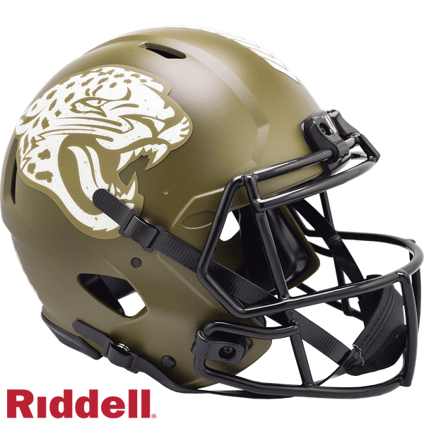 Jacksonville Jaguars Helmet Riddell Authentic Full Size Speed Style Salute To Service 2022 Z157-9585563243