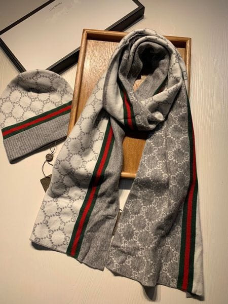 Color: Red - mens new luxurious fashion designer winter branded satin plaid scarf classic set women Y829-1431557231958036505