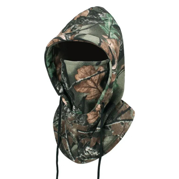 Color: WHITE - Warm Fleece Balaclava for Men Women Winter Face Mask Neck Warmer Hooded Cap Windproo F640-12000043836861374