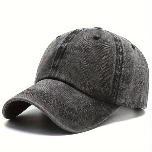Color: Black - Men Women Unisex Baseball Cap Adjustable Solid Color Casual Hat Stretchy Fabric for  F640-12000038001005282