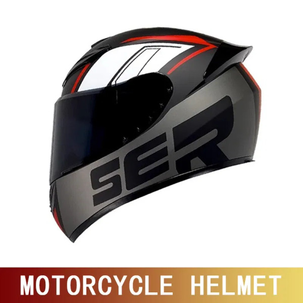 Color: Gold, Size: L - Motorcycle helmet motorcycle full helmet racing kart winter anti-fog retro p F640-12000044664601974