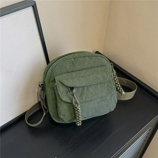 Color: Brown - Crossbody Bags Women Canvas Flap-bag Kawaii Harajuku All-match Students Casual Femal F640-12000039674637930