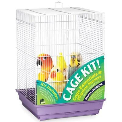 Prevue Pet Square Top Bird Cage Kit Purple 91210 N274-PV0191210
