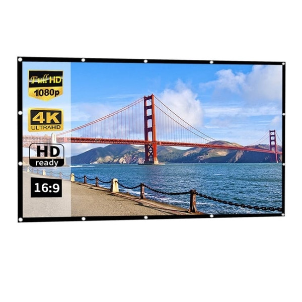 Simple Folding Thin Polyester Projector Film Curtain, Size:72 inch (4:3) Projection Area: 146x110cm A146-EDA00943904