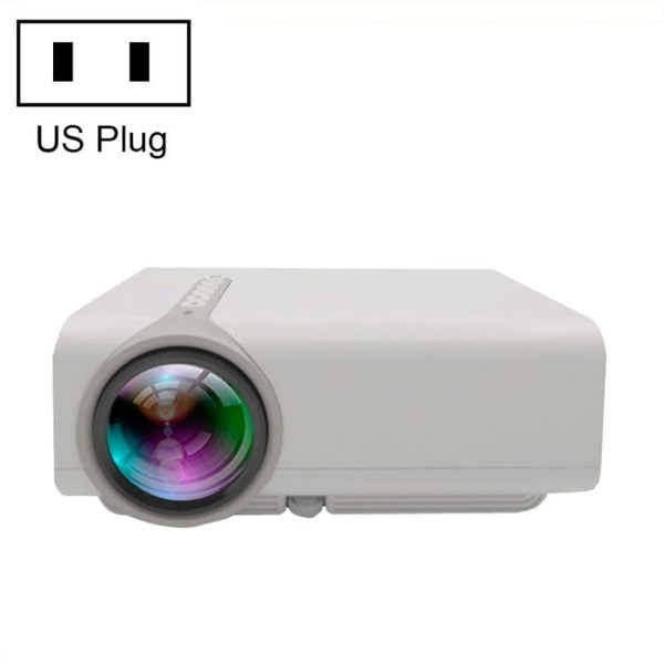 YG530 LED Small 1080P Wireless Screen Mirroring Projector, Power Plug:US Plug(White) A146-EDA002743301B