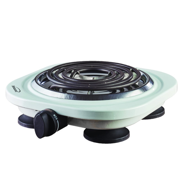 Brentwood Electric 1000W Single Burner - White D970-TS-321W