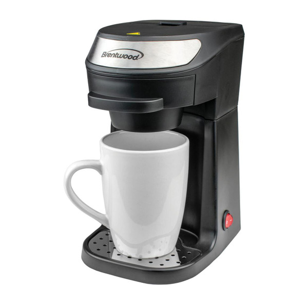 Brentwood Single Serve Coffee Maker in Black with Mug D970-TS-111BK