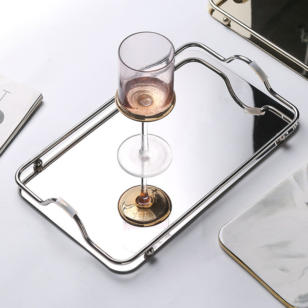 Nordic Stainless Steel Tray, Double Ear Restaurant Serving Tray Q119-CJCJ1176999