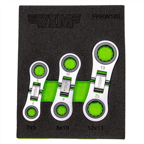 VIM Tools Nano Flex Ratcheting Wrench Set T398-VIMFPRW100