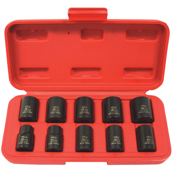 K Tool International SOC SET IMP MM 10 PC 3/8" DR STD. T398-KTI37100