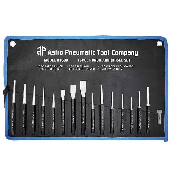Astro Pneumatic PUNCH + CHIS SET 16PC T398-AST1600