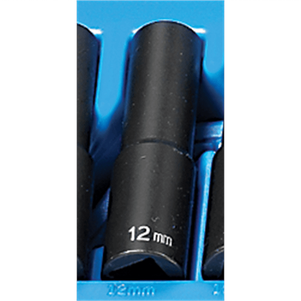 Grey Pneumatic 1/2" Drive x 12mm Deep - 12 Point Socket T398-GRE2112MD