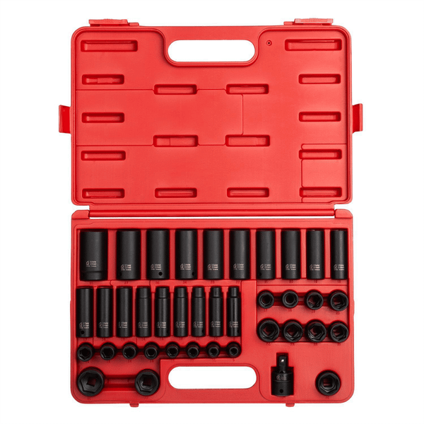 SUNEX 1/2" Drive 39 Piece Metric Deep Impact Socket Set T398-SUN2669