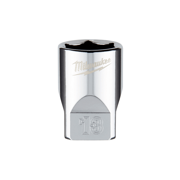 Milwaukee Tool Milwaukee Tool 1/4" Drive 13mm Metric Socket with FOUR FLAT Sides, 6-Point, Vanadium T398-MLW45-34-9039