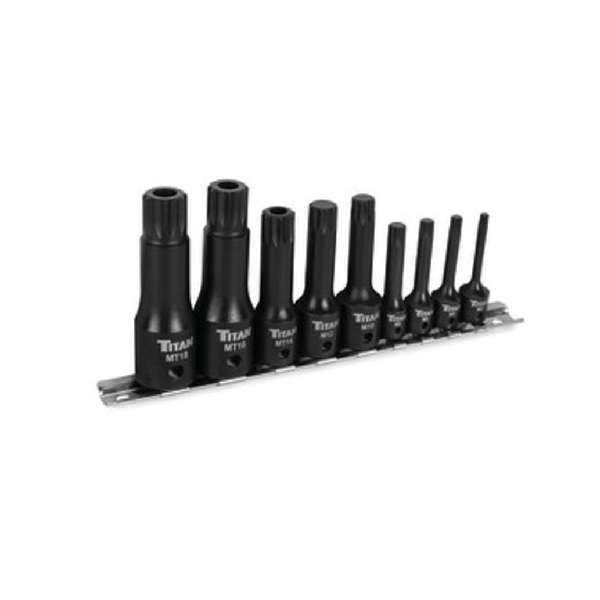 Titan XZN Triple Square Impact Bit Socket Set - 9 Piece T398-TIT49009