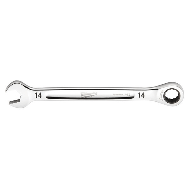 Milwaukee Tool 14MM Metric Ratcheting Combination Wrench, 12-Point, Steel, Chrome T398-MLW45-96-9314