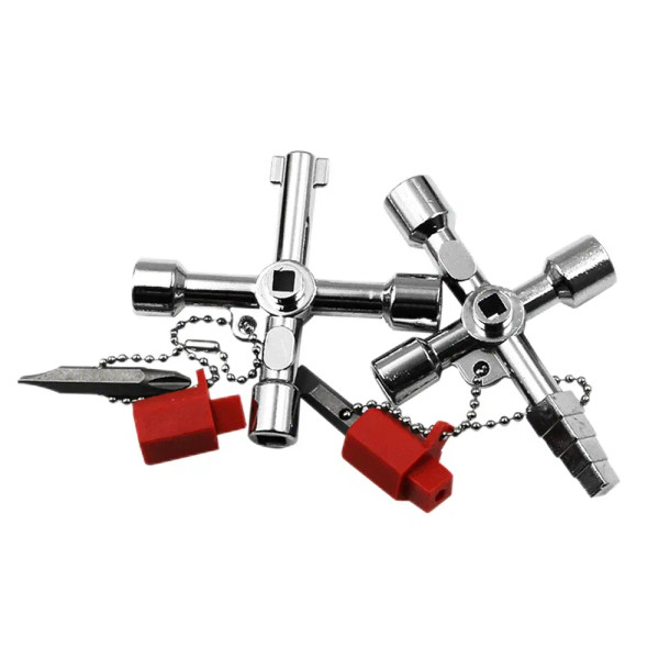 Color: PURPLE - Electric Cabinet Car Elevator Cross Key Wrench Water Meter Valve Key Internal Trian F640-12000038519795159