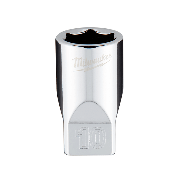 Milwaukee Tool Milwaukee Tool 1/4" Drive 10mm Metric Socket with FOUR FLAT Sides, 6-Point, Vanadium T398-MLW45-34-9036