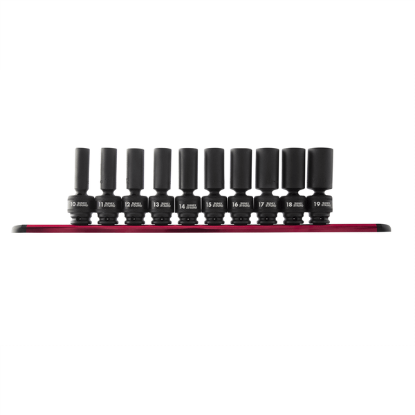 SUNEX 3/8" Drive 10 Piece Metric Deep Universal Impact S T398-SUN3660