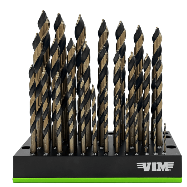 VIM Tools M35 Cobalt Multi-Pilot Drill Bit Set - 29 Piece T398-VIMHSSC29A