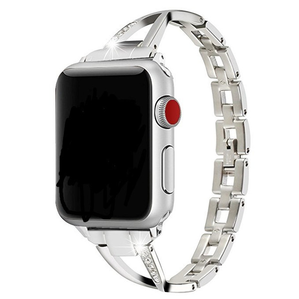 Color: Silver 42mm - Metal stainless steel with diamond-wound steel strip Q119-CJZBNSLX00279-Silver 42mm