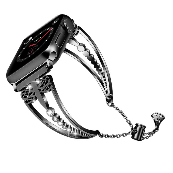 Color: Black, Style: 40mm - Stainless steel and diamond bracelet Q119-CJZBNSLX00465-Black-40mm