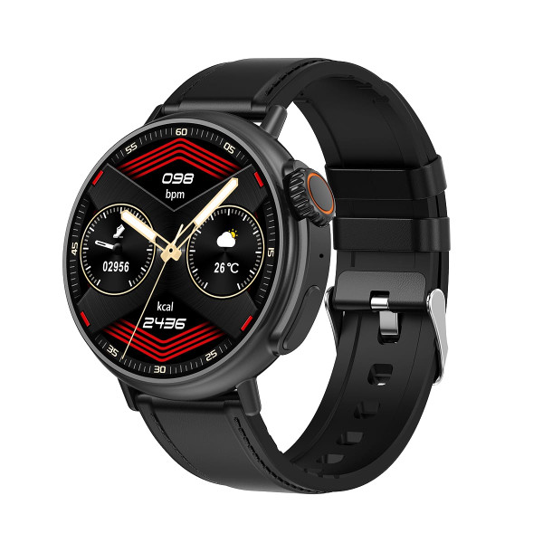 Mt30 Series 8 Smart Watch Wireless Charging 300ma Battery Gps Tracking Fitness Smartwatch Black Lea K484-PEL_0PTFPI57