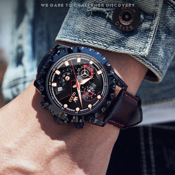 Luminous Large Dial Multifunctional Men's Watch Q119-CJNS2089872