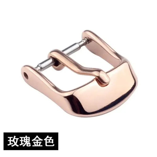 Band Color: Blue Pink, Band Width: 22mm, Ships From: CHINA - Stainless Steel Watch Buckle for Leath F640-12000018055467646