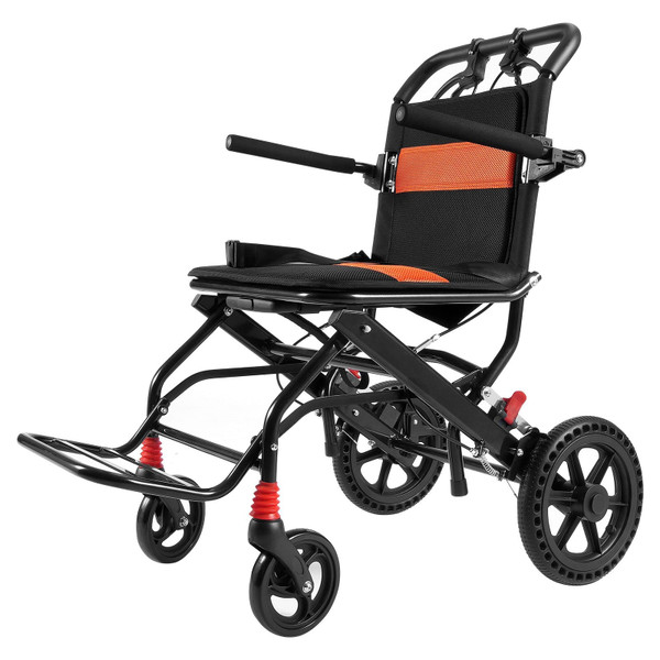 Wheelchair, Aluminum Alloy Ultra-Lightweight Transport Chair for Adults, Foldable Wheelchair with F E415-FWYSLYLHJSX1TQ05XV0