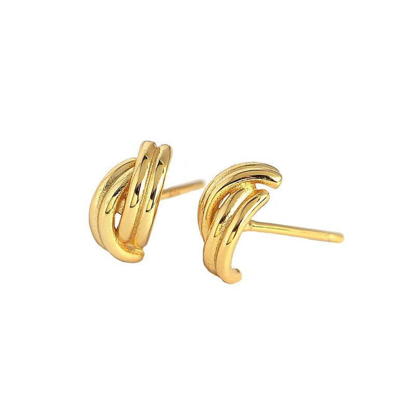 Simple C Shape Cross 925 Sterling Silver Hoop Earrings R866-MLYH_665012400966