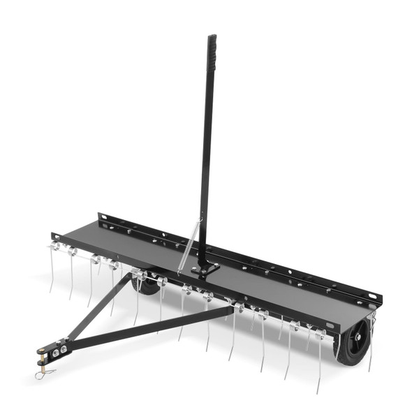 Tow Behind Dethatcher, 48-inch Tow Dethatcher with 24 Spring Steel Tines, Lawn Dethatcher Rake for  E415-QXSCJ48QYGLJ9DV44V0