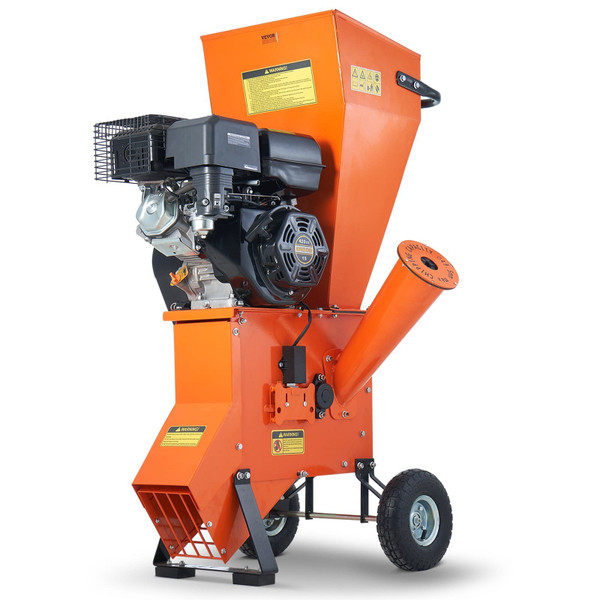 Wood Chipper Shredder Mulcher, 12 HP Heavy Duty Gas Powered, 2 Max Diameter 420cc 8.6 kW Engine Woo E415-RYXPJ420CC86CDQYLV0