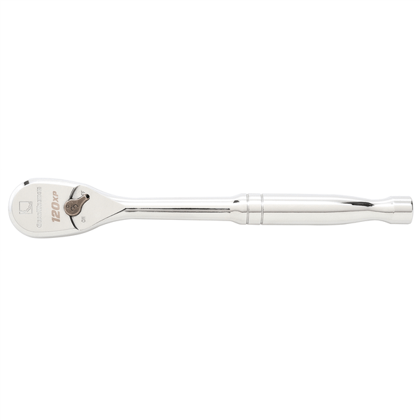 GearWrench 3/8 Inch Drive 120XP Full Polish Chrome Teardrop Ratchet T398-KDT81211XP