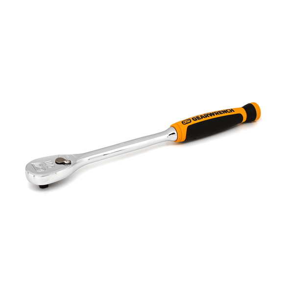 GearWrench 1/4 Inch Drive 90-Tooth Long Handle Dual Material Teardrop Ratchet 8 Inch T398-KDT81029T