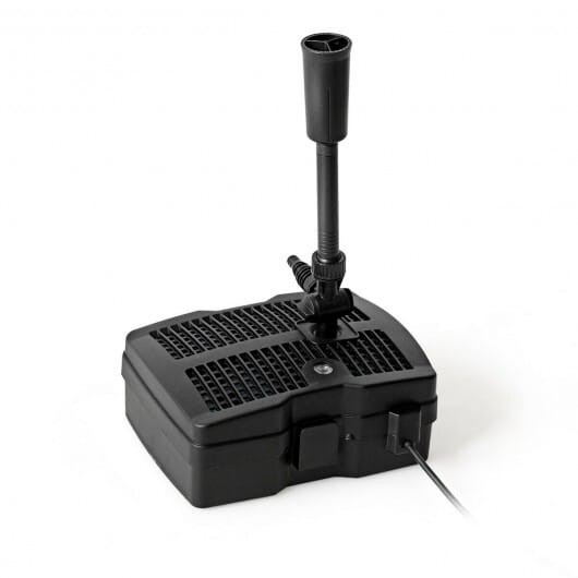 All-in-One 660 GPH Pond Filter Pump with Sterilizer and Fountain Jet - Color: Black D681-EP24456US