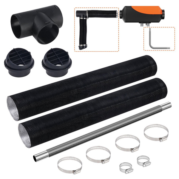 Diesel Heater Pipe Ducting Set, 3" Extendable Air Duct Hose, 1" Stainless Steel Exhaust Pipe, 2 Air E415-CYJRQPJ5KW8K2FCIDV0