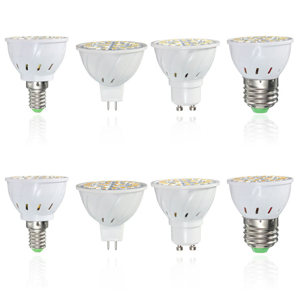 E14 E27 GU10 MR16 AC85-265V 3.5W 24 SMD 5730  Pure White Warm White LED Spot Lightt Bulbs 350LM C122-1102550
