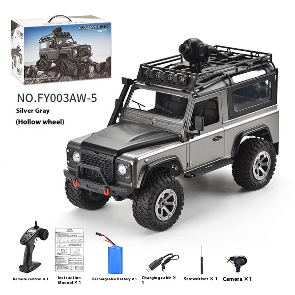 Color: Silver Gray, Proportion: Round Wheel - Four-wheel Drive Off-road Vehicle RC Controllable Hea Q119-CJYD255598301AZ