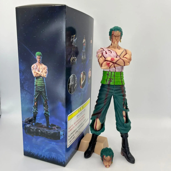 Color: black, Size: 12cm - One Piece Figures 3D2Y Bathed in Blood Zoro Condolence Luffy Sanji Anime F640-12000050142788476