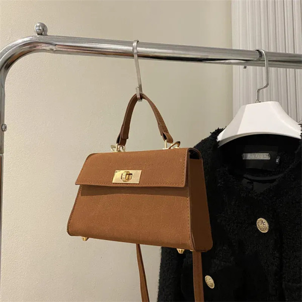 Color: Blue - 2023 New Fashion Shoulder Bag Plaid PU Leather Ladies Handbags Designer Crossbody Bag F640-12000033623992780