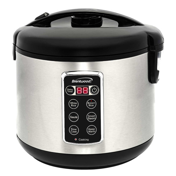 Brentwood 16 Cups 6 Function Smart Multi-Cooker Rice Cooker in Stainless Steel D970-RC-5116DS