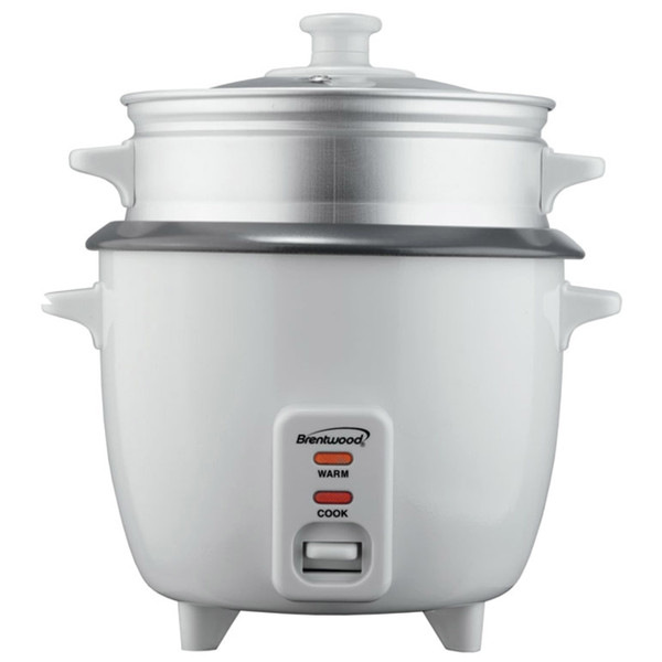 Brentwood 10 Cup Rice Cooker / Non-Stick with Steamer in White D970-TS-380S