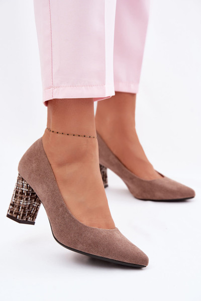 brown - Block heel pumps model 227175 Step in style U704-227175